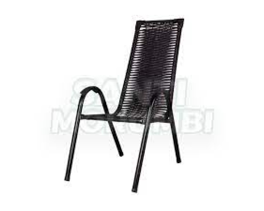 Cadeira Fama Canada ferro preto liso artesanal /preta 5172