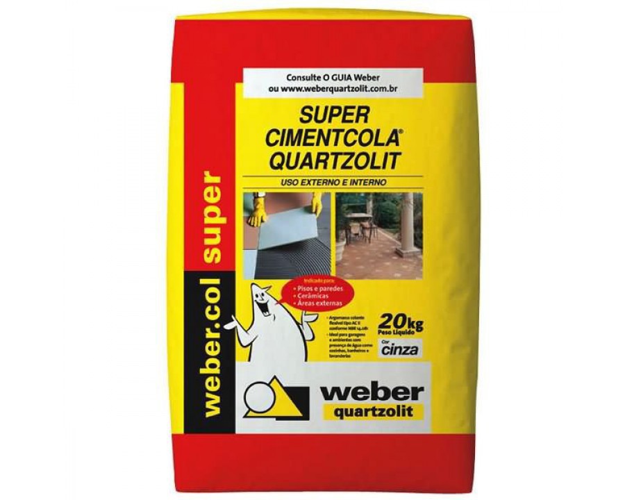 Argamassa quartzolit ac2 20kg cinza